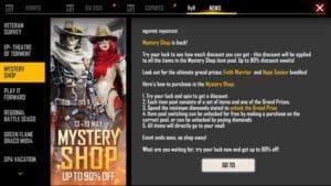 Free Fire Mystery Shop Event