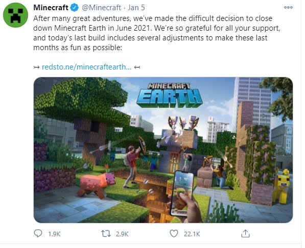 Why Microsoft Decided to Shut Down Minecraft Earth Game 