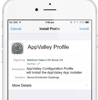 How to verify AppValley