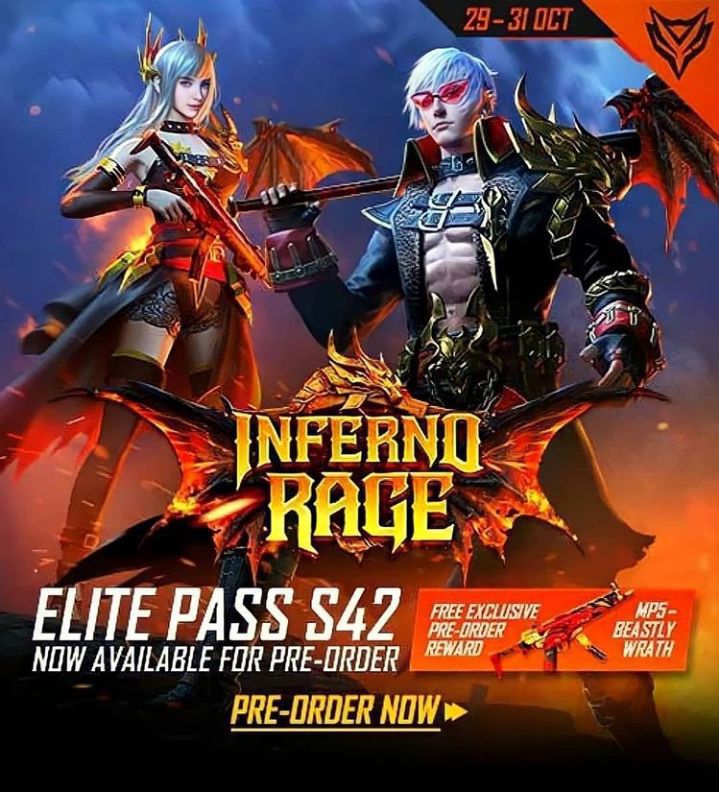 Free Fire S42 Elite Pass Inferno Rage