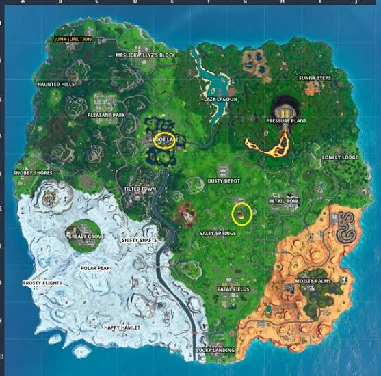 Touch a cube location in Fortnite