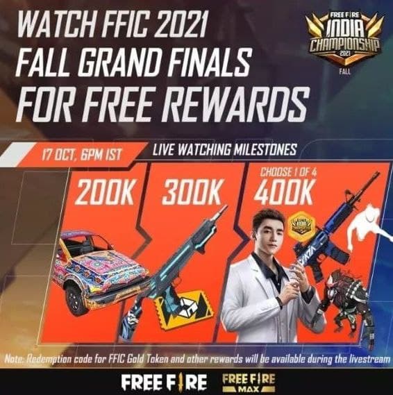 FFIC Grand Finals Tournament Free Rewards Free Fire