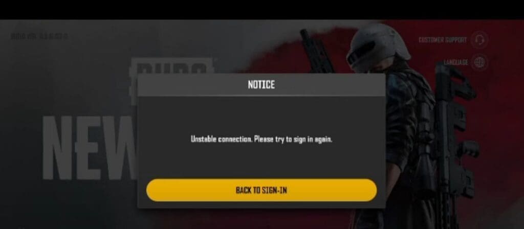 PUBG New State Unstable Connection