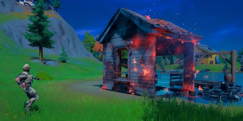Fortnite Set Structures on Fire