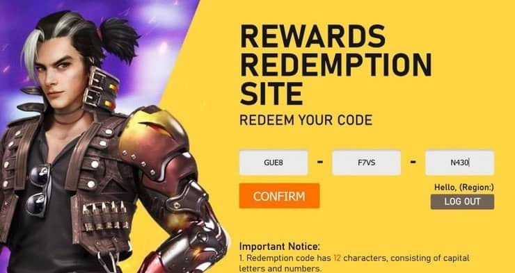 Free Fire Redeem Code for Today