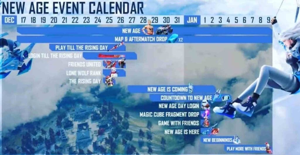New Age Event Calendar in Free Fire