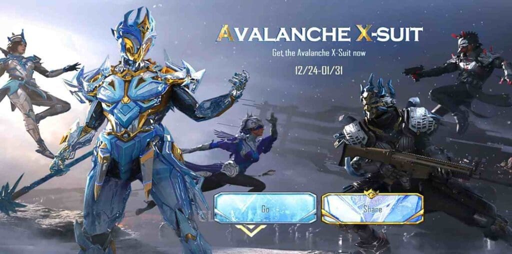 New Glacier X Suit First Look Release Date in BGMI