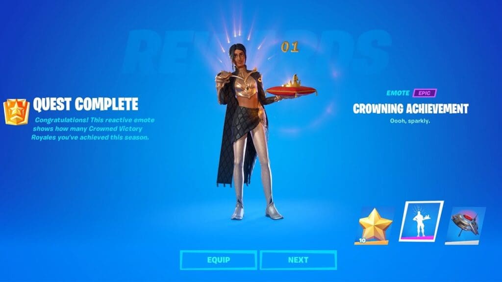 Unlock CROWNING achievement Emote in FORTNITE Chapter 3