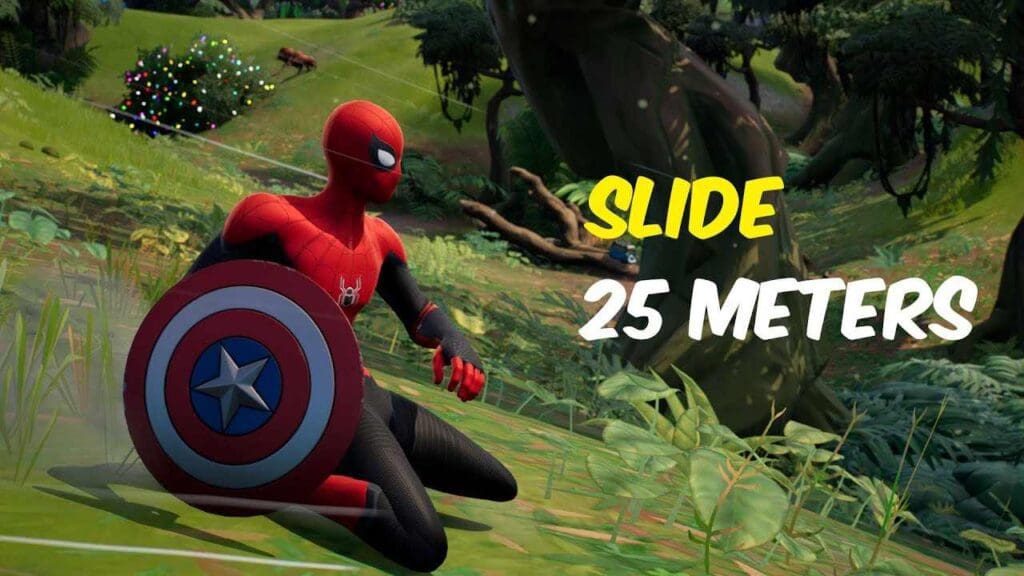 slide continuously for 25 meters in Fortnite