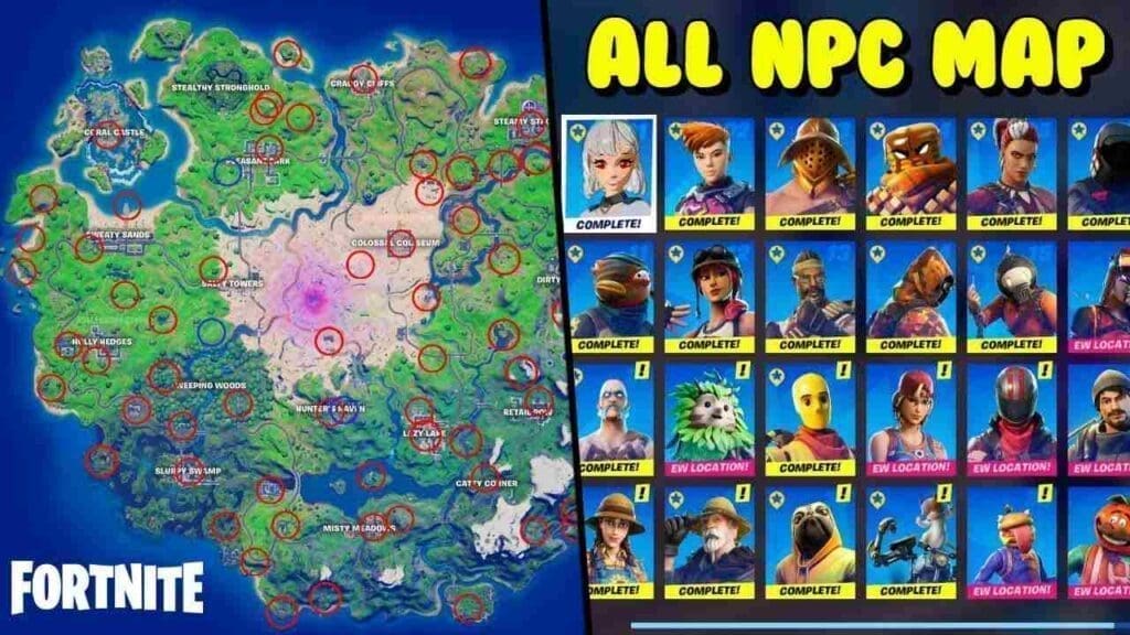 All 22 NPC locations in Fortnite Chapter 3