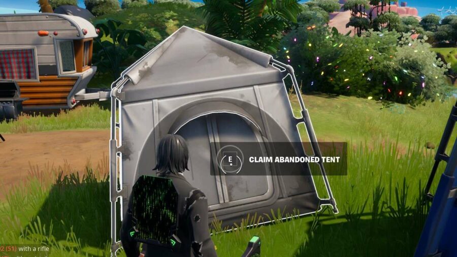 Claim an Abandoned Tent in Fortnite