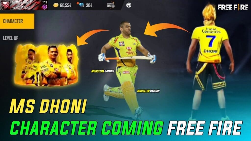 MS Dhoni Character in Free Fire