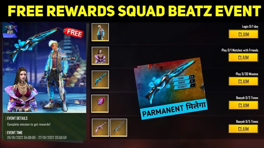 Squad Beatz: Free Rewards, Pakistan Server