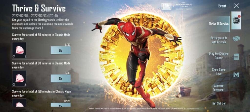 Get Free Spiderman Suit in BGMI/PUBG: Red Diamond Exchange Event