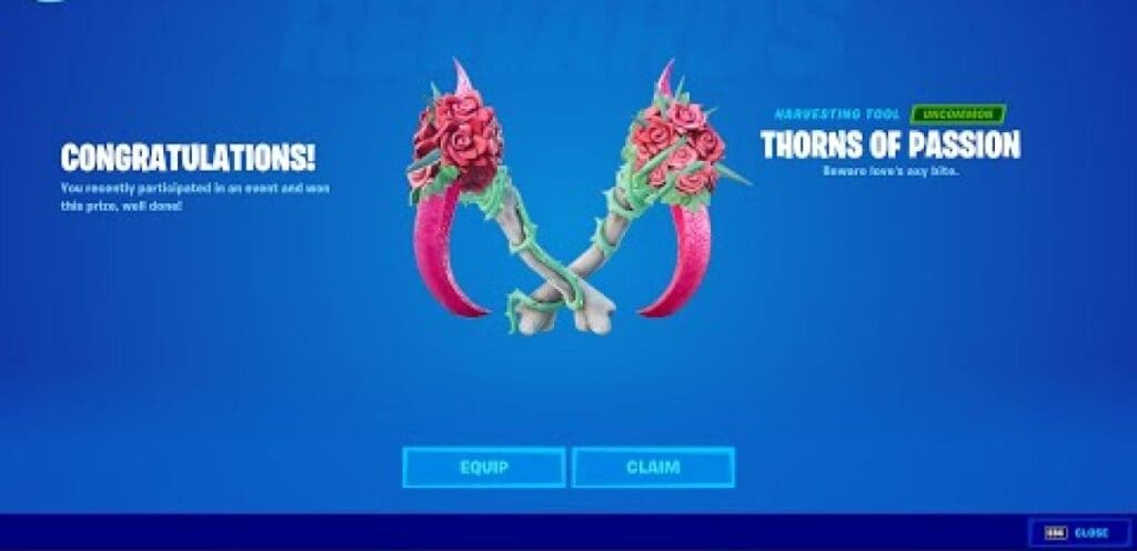 How to unlock free thorn of passion Fortnite Chapter 3