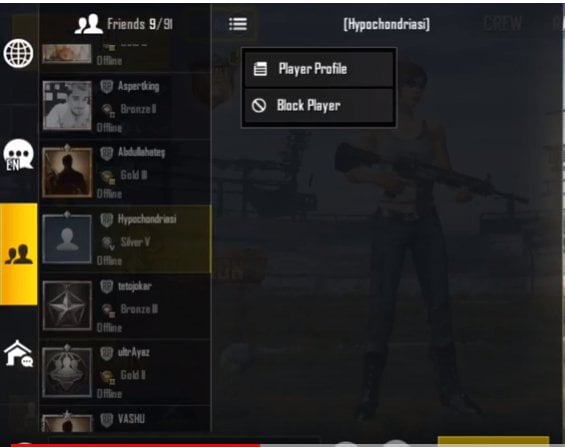 How to Block Someone in PUBG Who is Not Your Friend