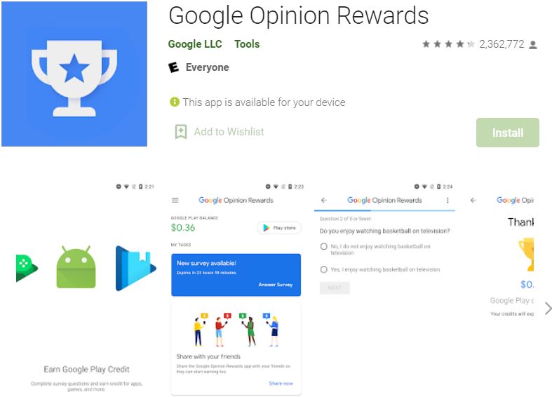 Google Opinion Rewards BGMI UC