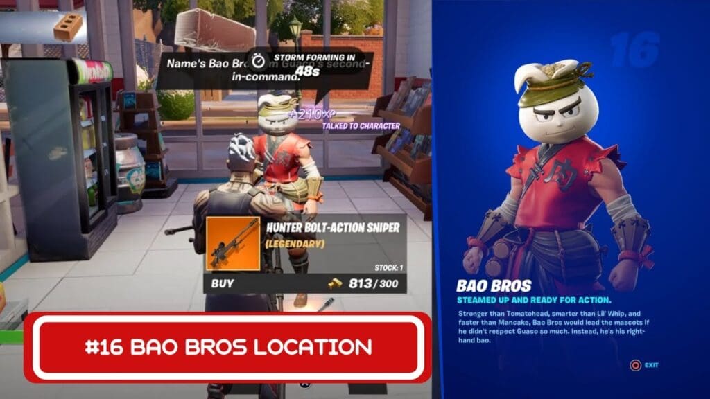 Bao Bros Character Location in Fortnite