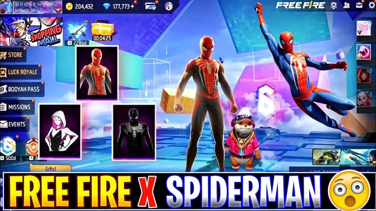 Free Fire x Spiderman Collaboration Event