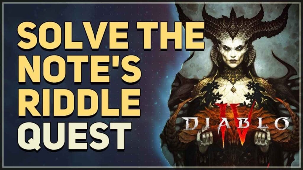  Solve The Notes Riddle Diablo 4