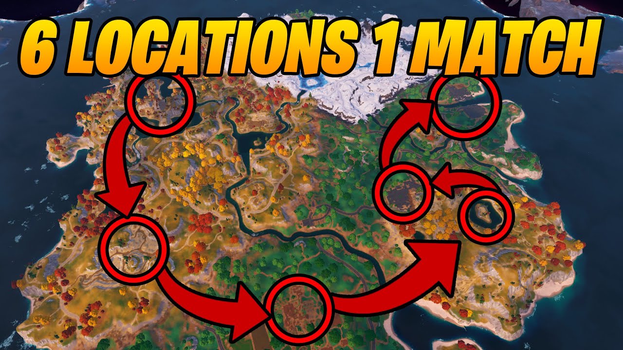 Visit Named Locations in a single match Fortnite