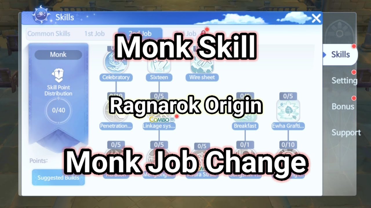 ragnarok origin monk stat build