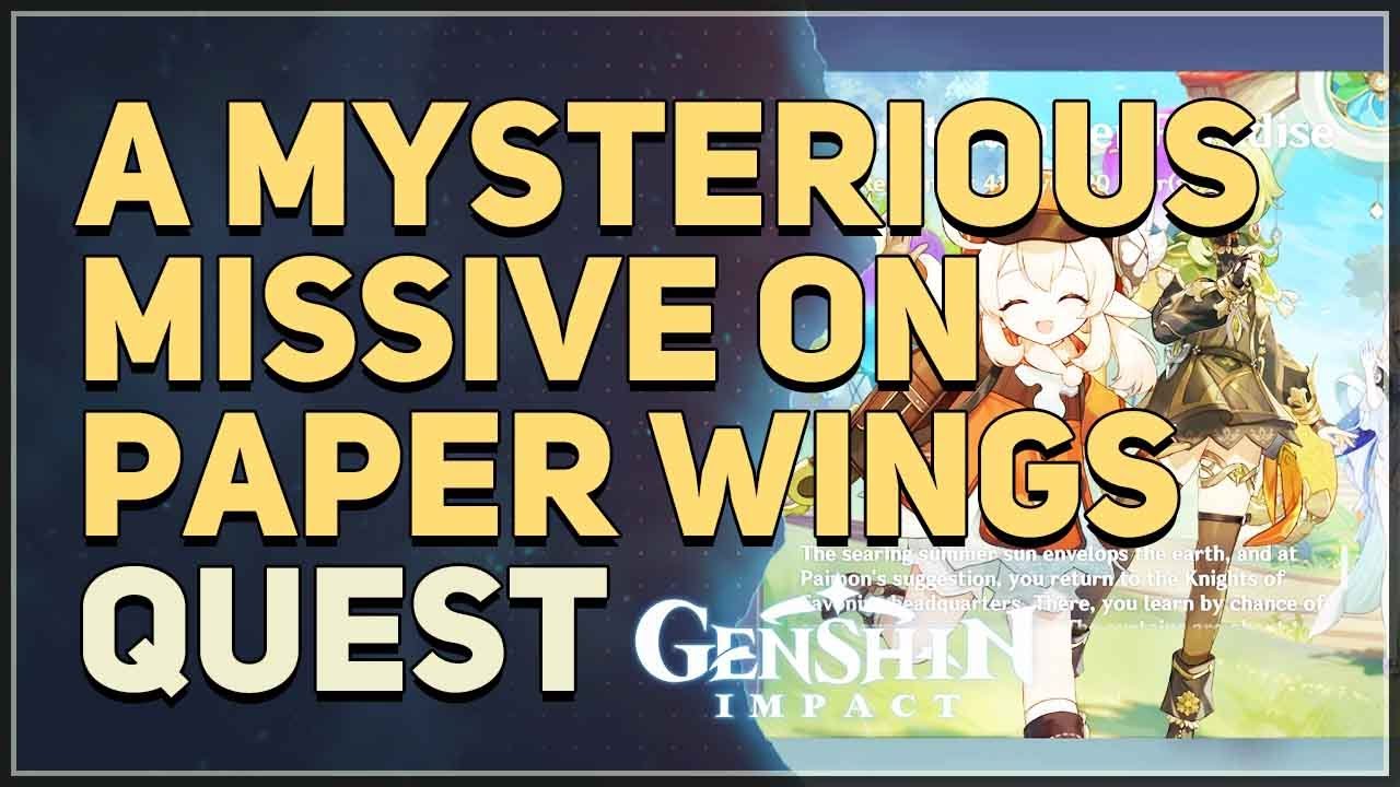 A Mysterious Mission on Paper Wings Genshin Impact
