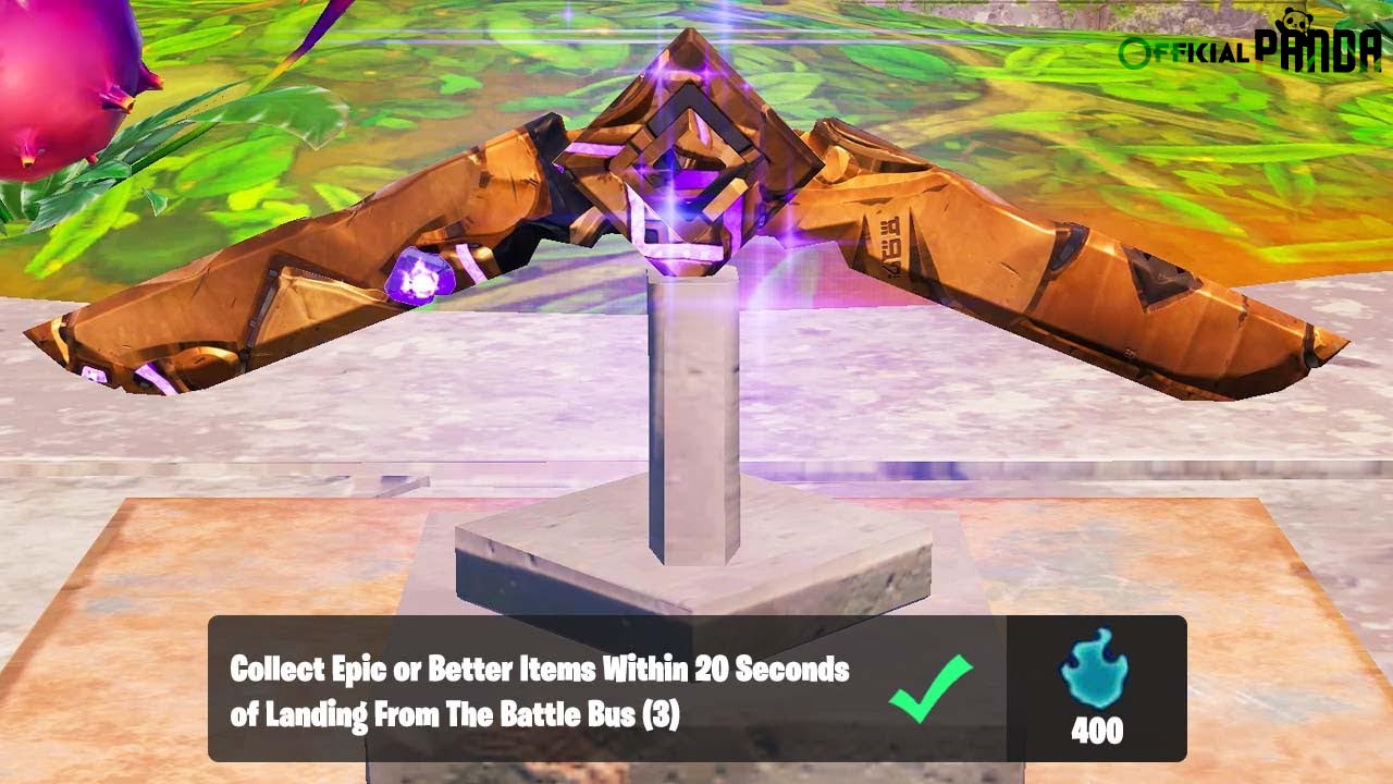 How to Complete Collect Epic or Better items Within 20 seconds of landing from the Battle Bus challenge