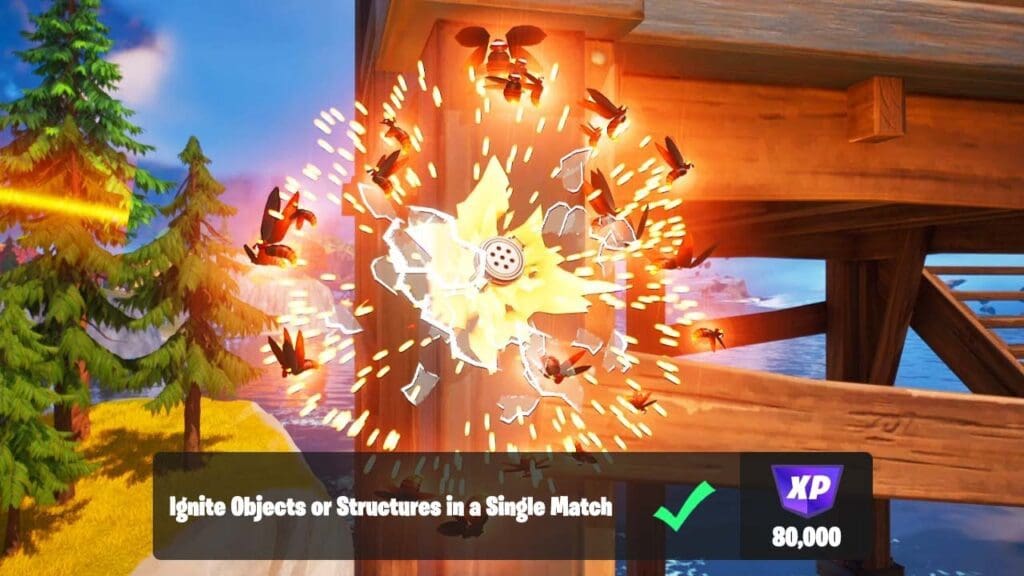 Ignite Objects or Structures in a Single Match