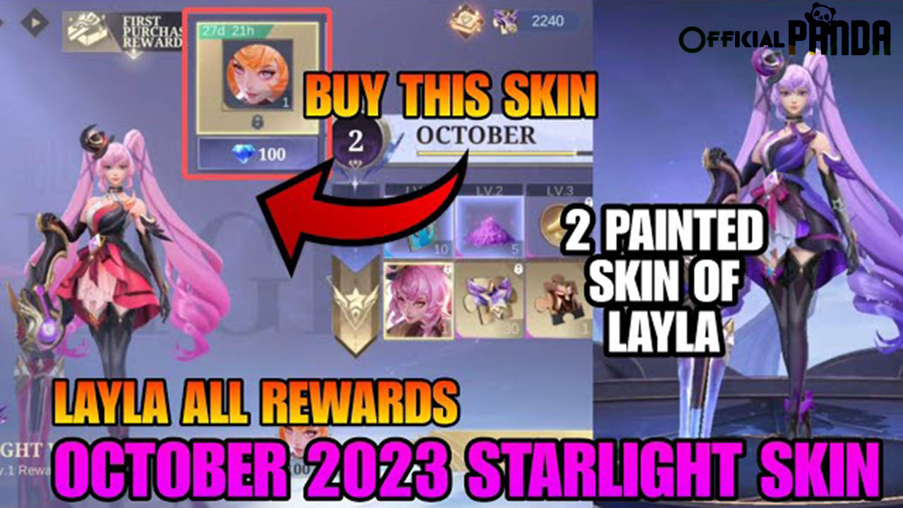 Layla October 2023 Starlight Skin All Rewards in MLBB