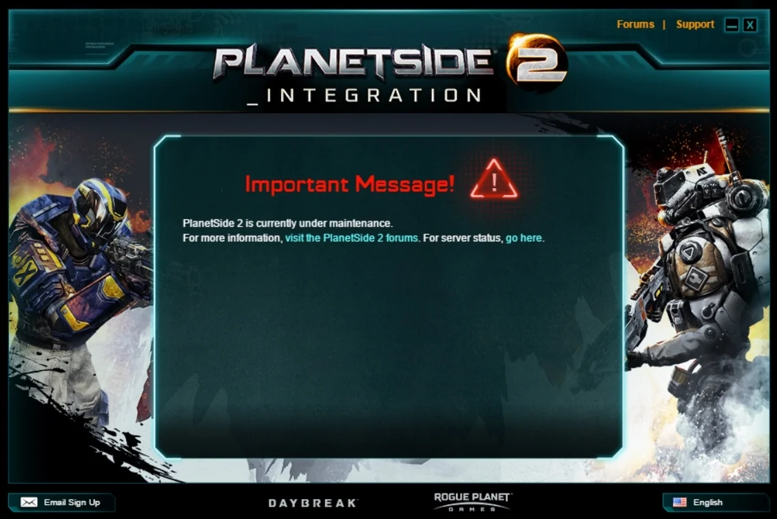 Planetside 2 Server Status