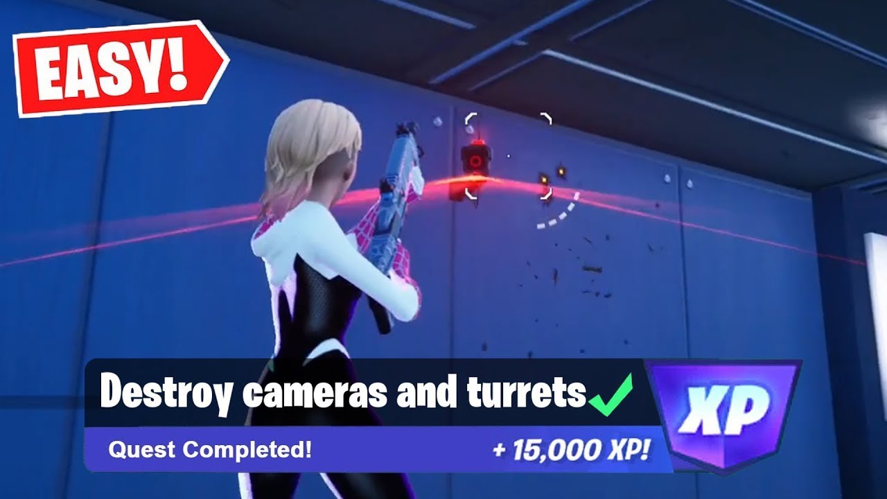 How To Assist in Destroying Cameras or Turretsin Fortnite Complete Guide