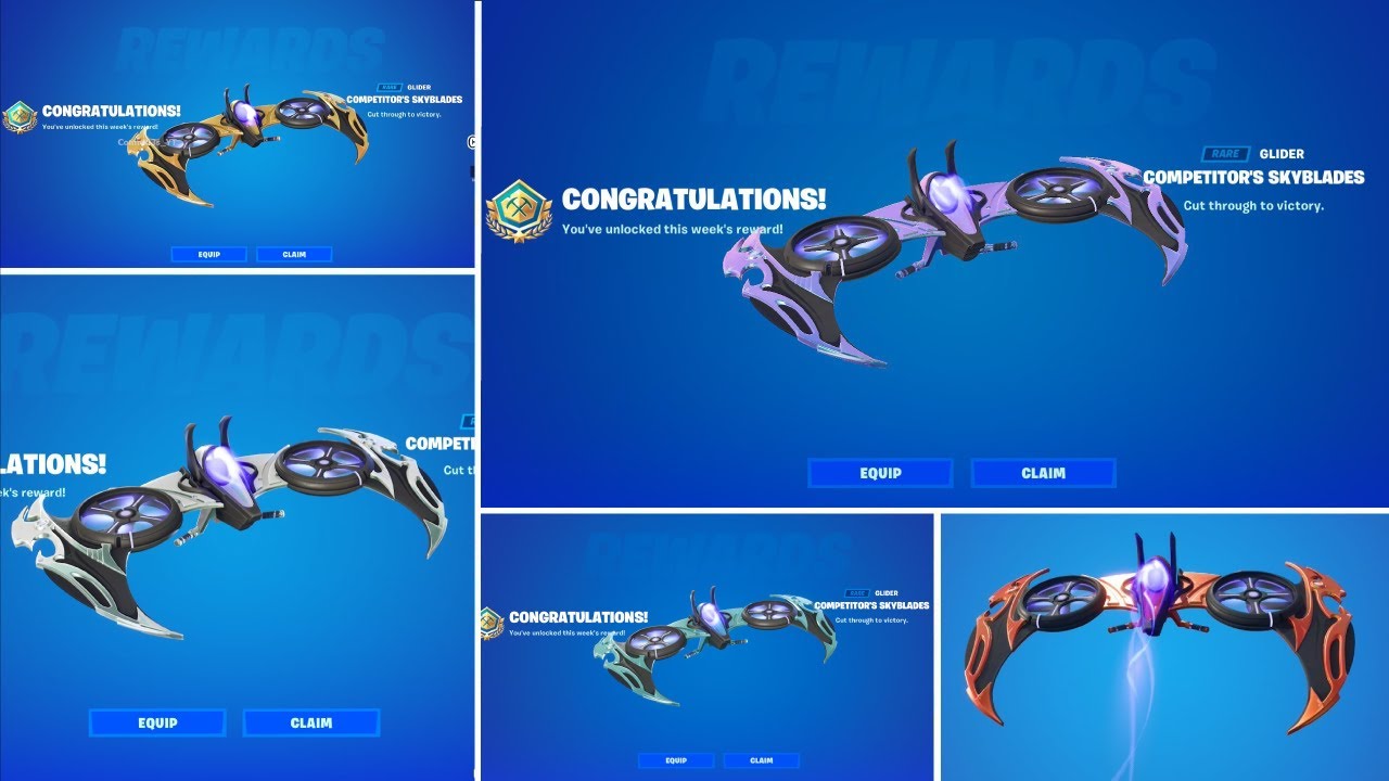All Competitor's Skyblades Glider Styles in Fortnite