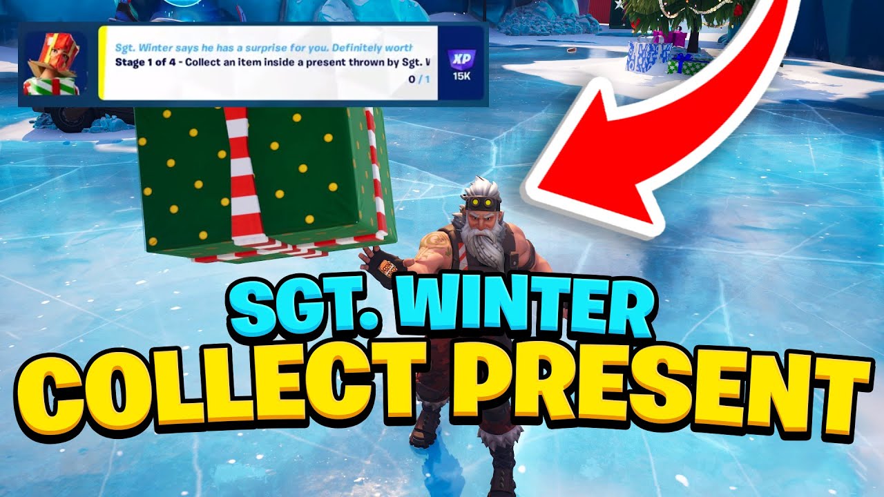  Where to Collect an Item Inside a Present thrown by Sgt. Winter Fortnite? 