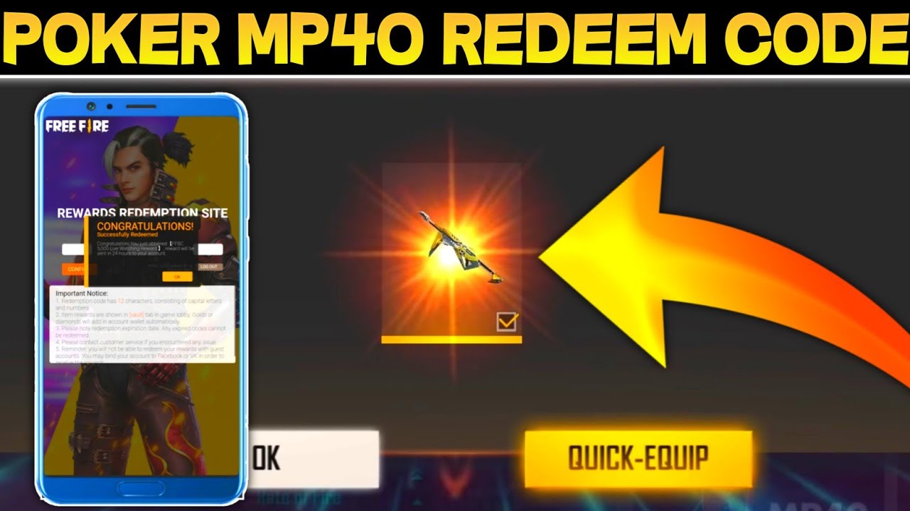 Free Fire Poker MP40 Redeem Code: How to Achieve MP40