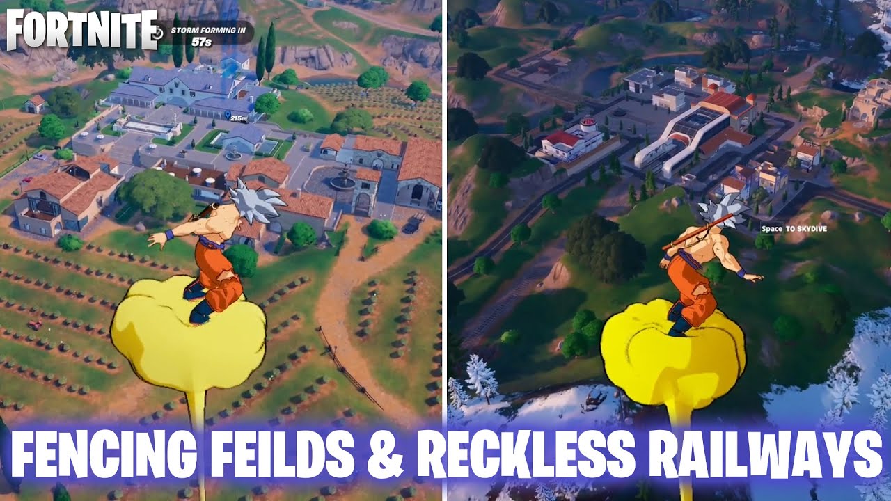  Land at Fencing Fields and Reckless Railways Fortnite! Check Out