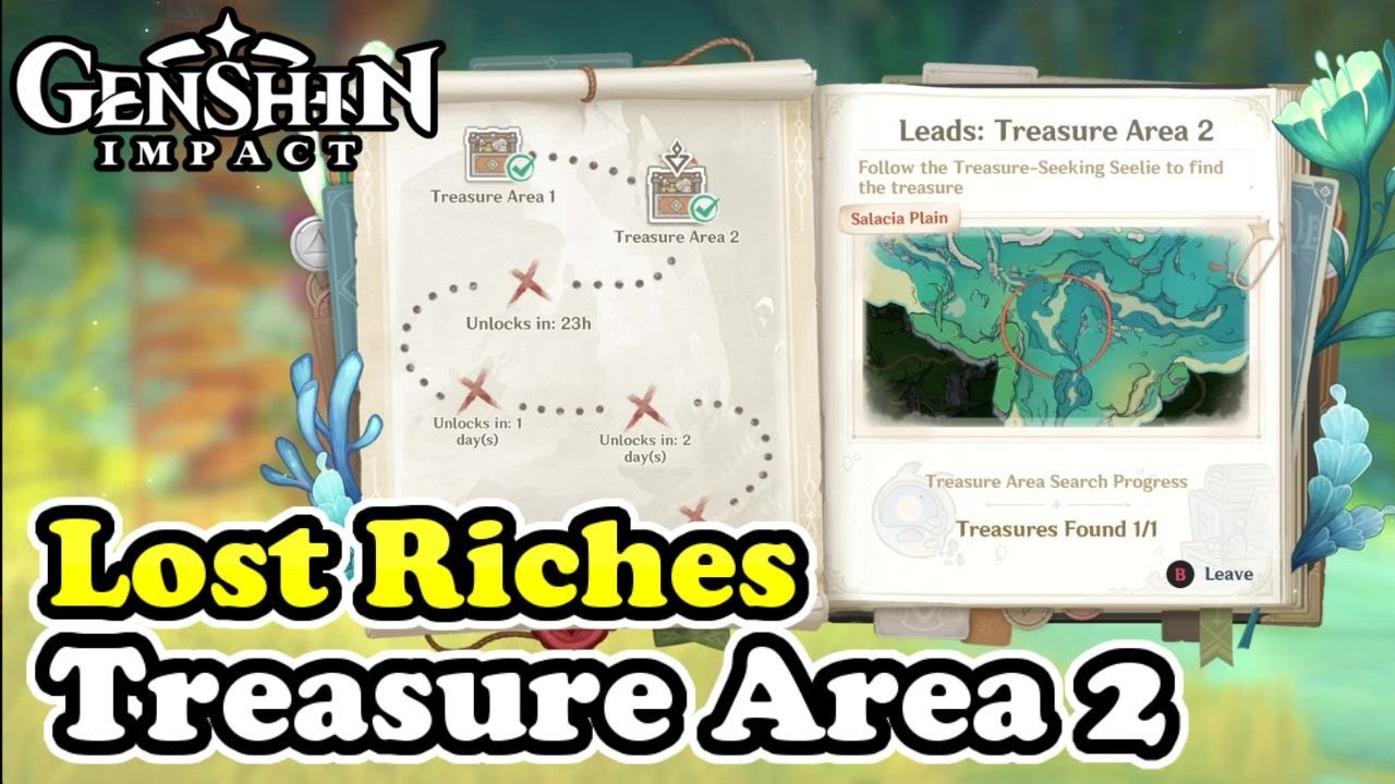  Treasure Area 2 Salacia Plain Genshin Impact Lost Riches! Know Everything