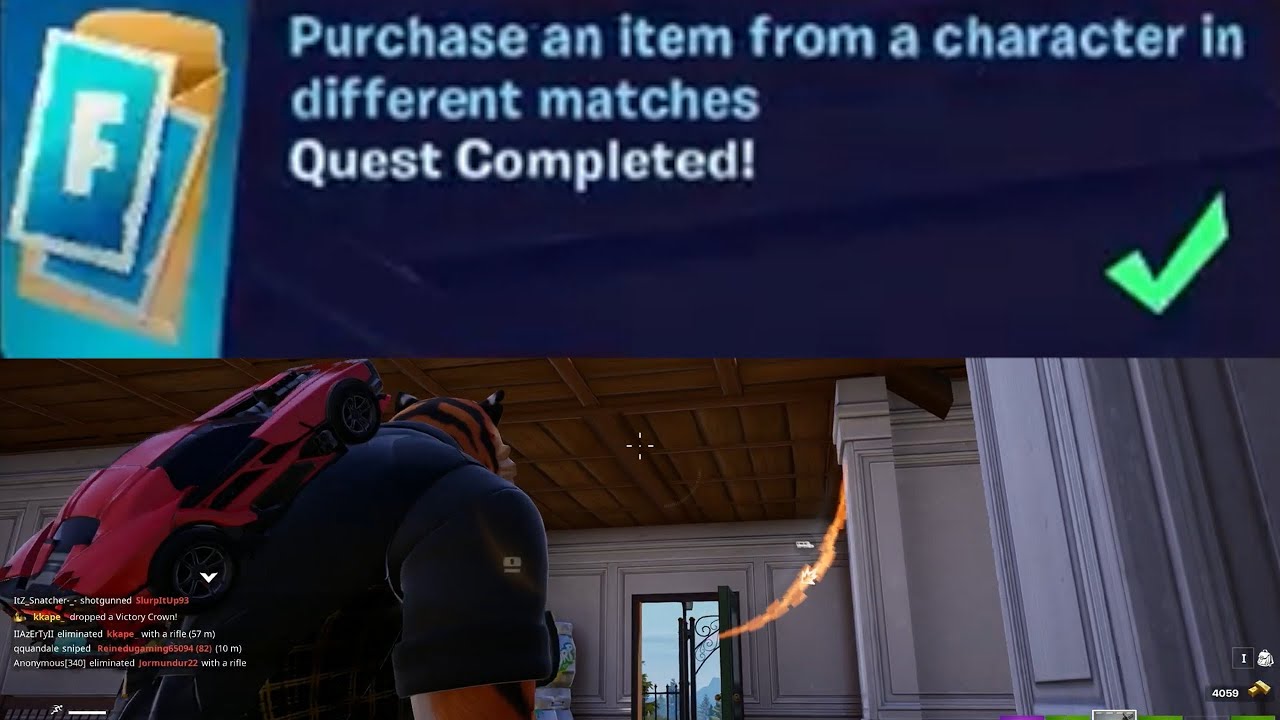  How to Purchase an Item from a Character in Different Matches Fortnite?  