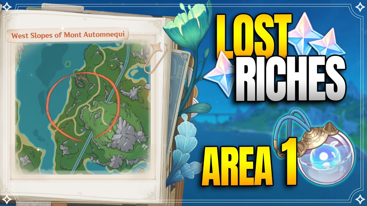  West Slopes of Mount Automnequi Treasure Genshin Impact Lost Riches! Check Out