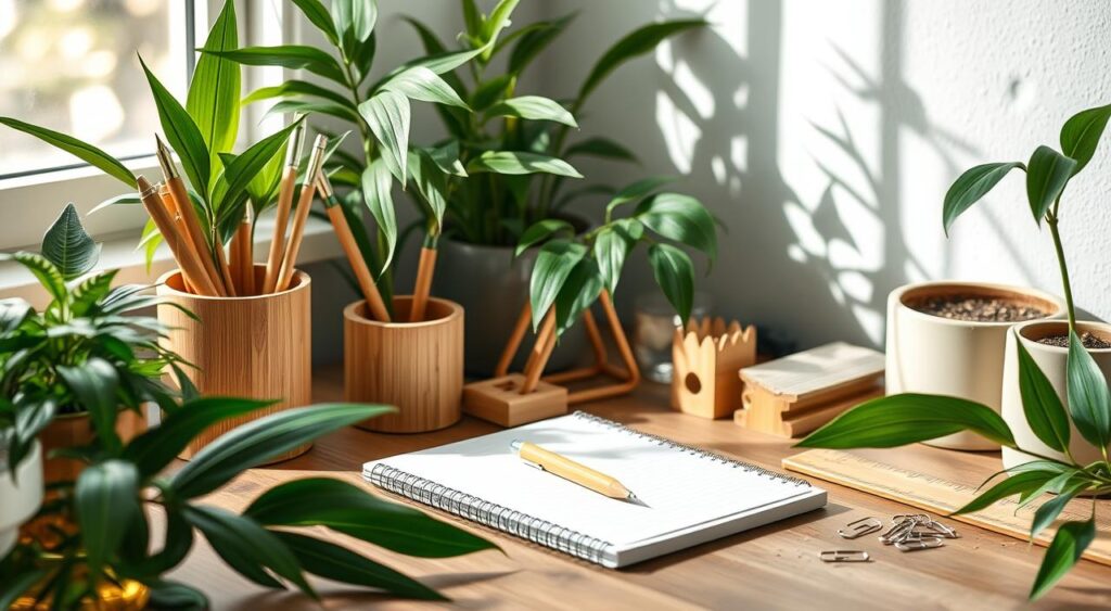 Bamboo office supplies