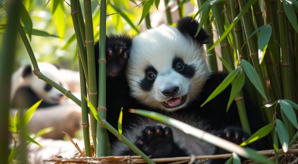 Giant panda cub