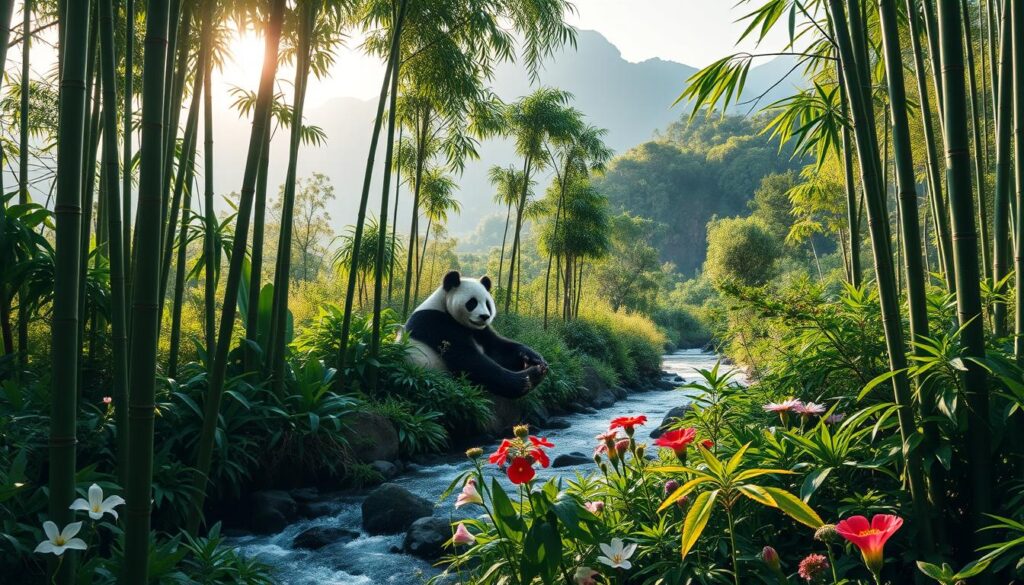 Giant panda habitat