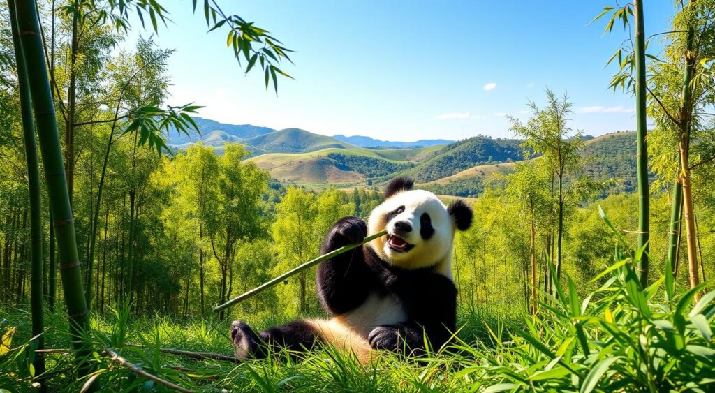 Giant panda in nature reserve