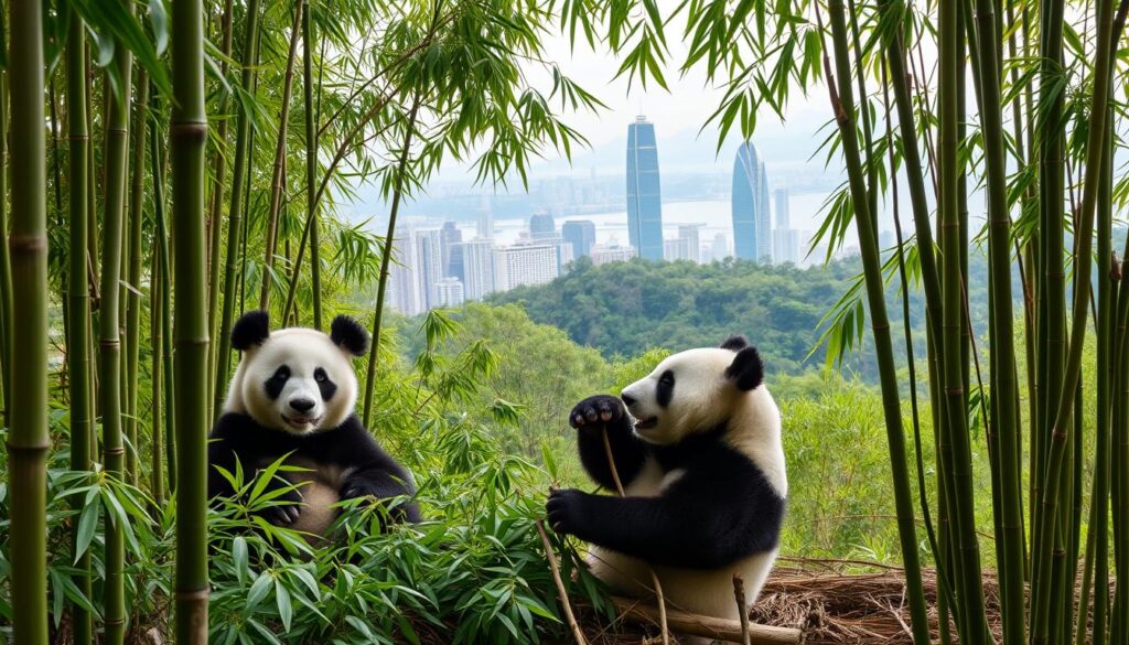 Giant pandas in Hong Kong