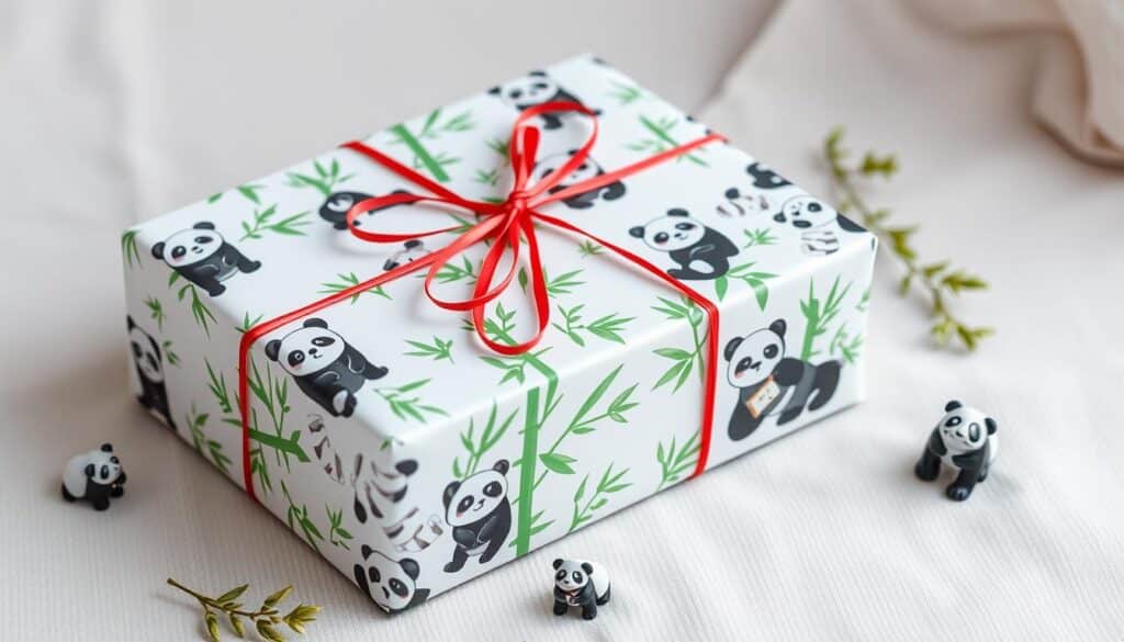 Panda-Themed Gift Wrapping