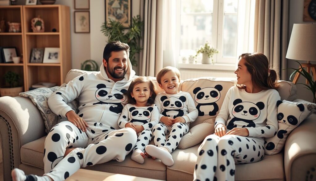 Panda family clothing