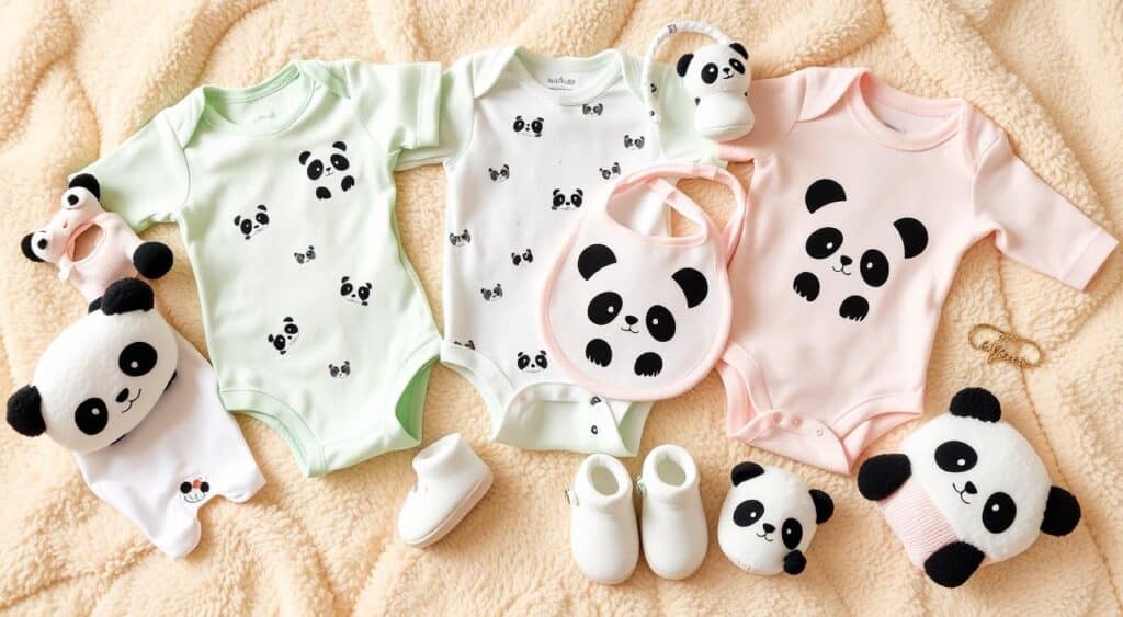 Panda themed baby clothes