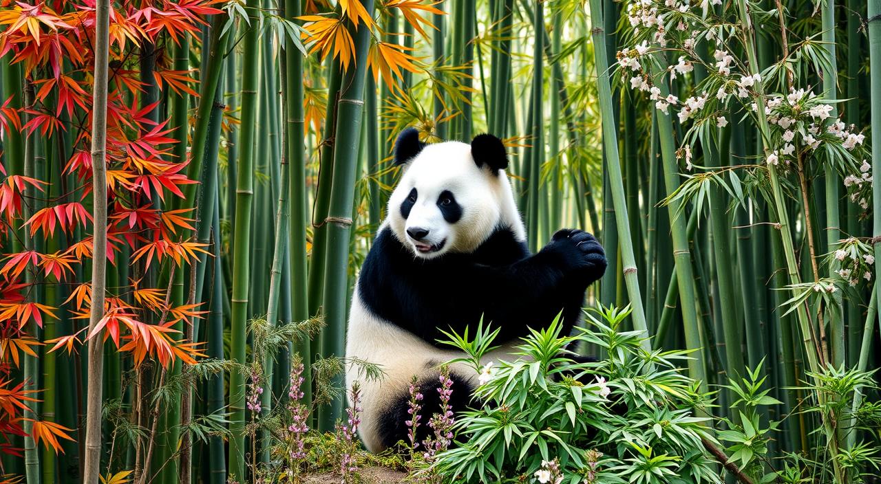 Seasonal diet of giant pandas