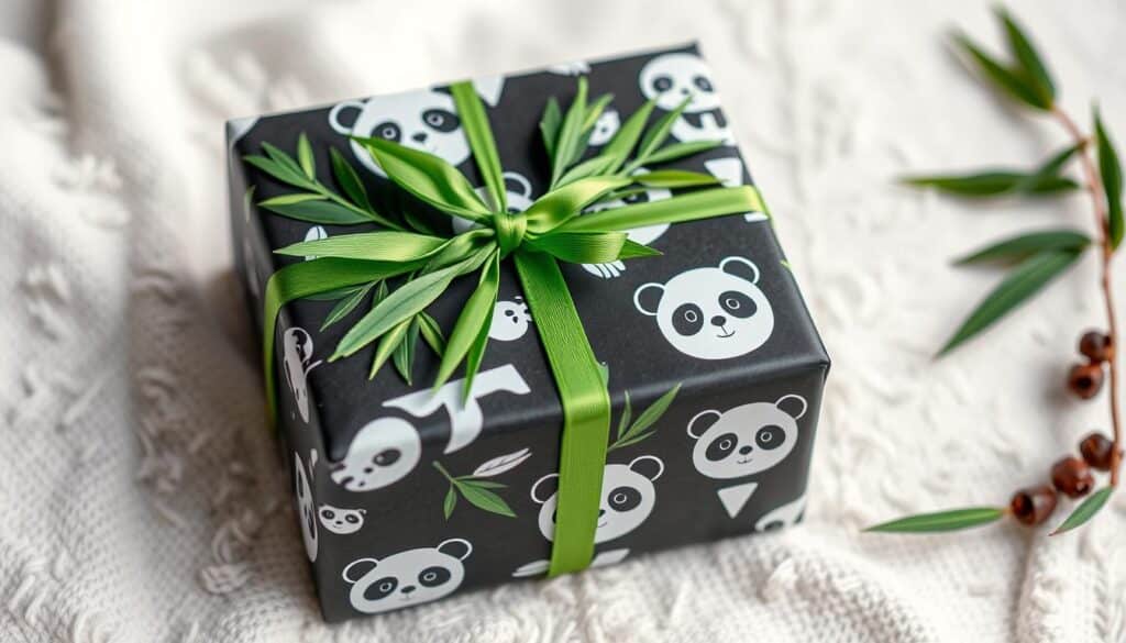 diy panda gift wrap