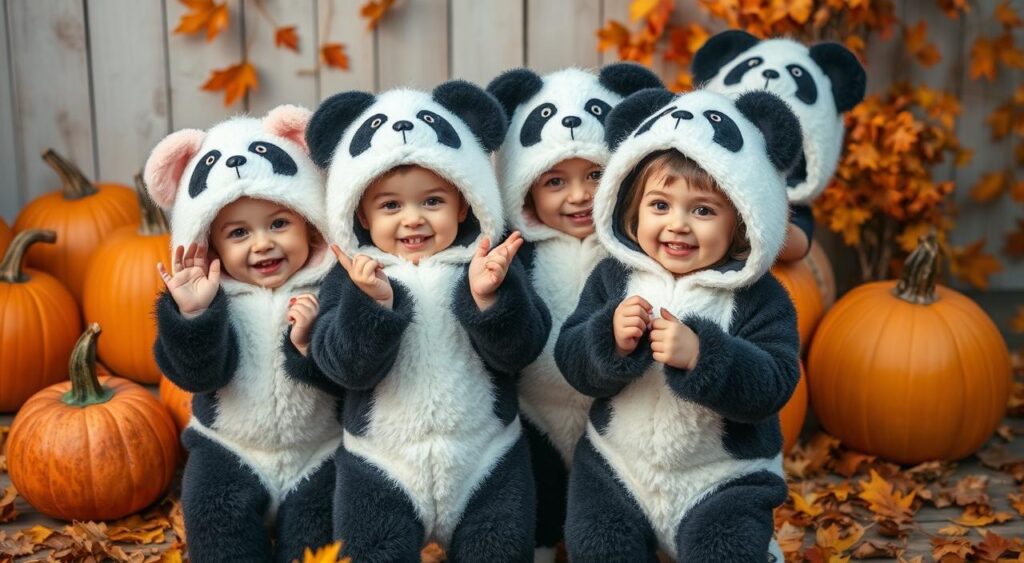 kids panda costume